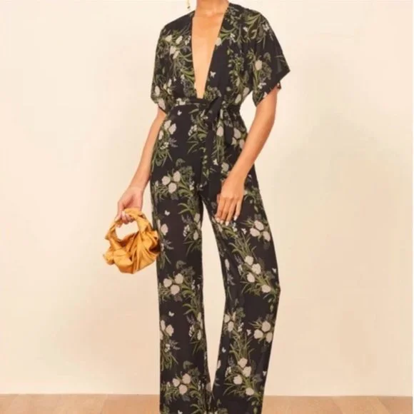 Reformation Lemongrass Jumpsuit Anastasia Size 6 - Picture 1 of 11